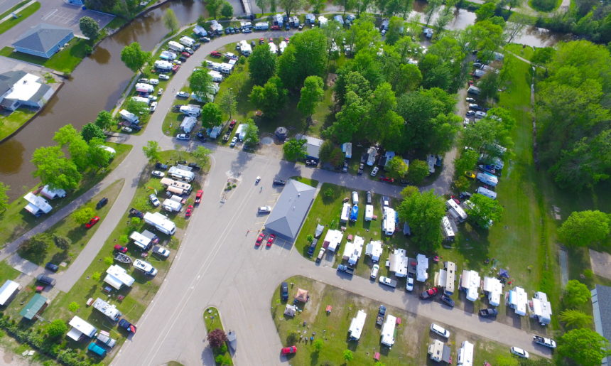City of Au Gres Campground Aerial View
